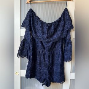 NEW BB Dakota romper blue lace playsuit